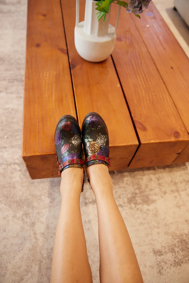 Soffia | Zandra Rose Embossed Leather Bootie - Image 6