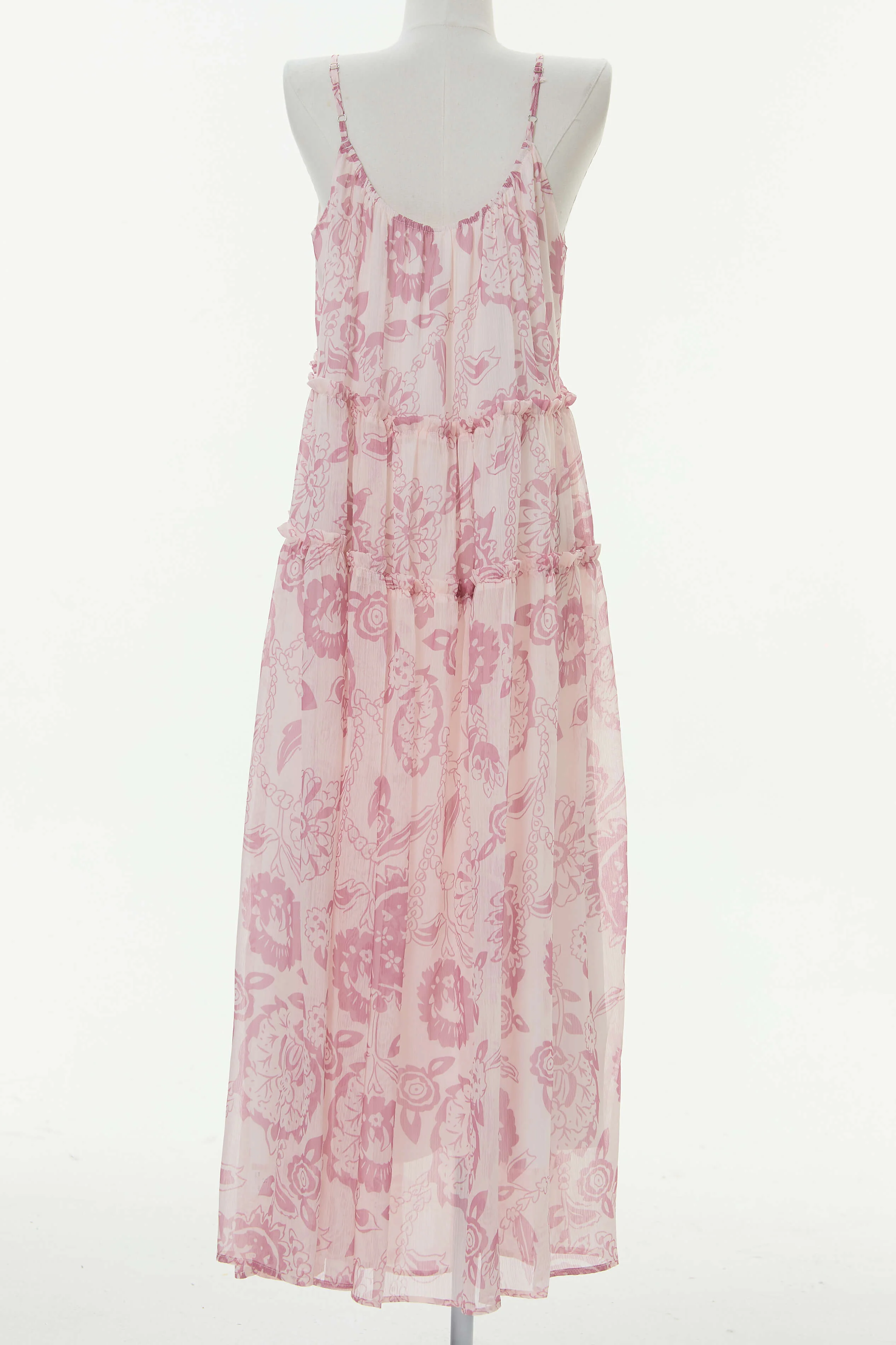Soleil Printed Chiffon Maxi Dress - lilac - Image 7