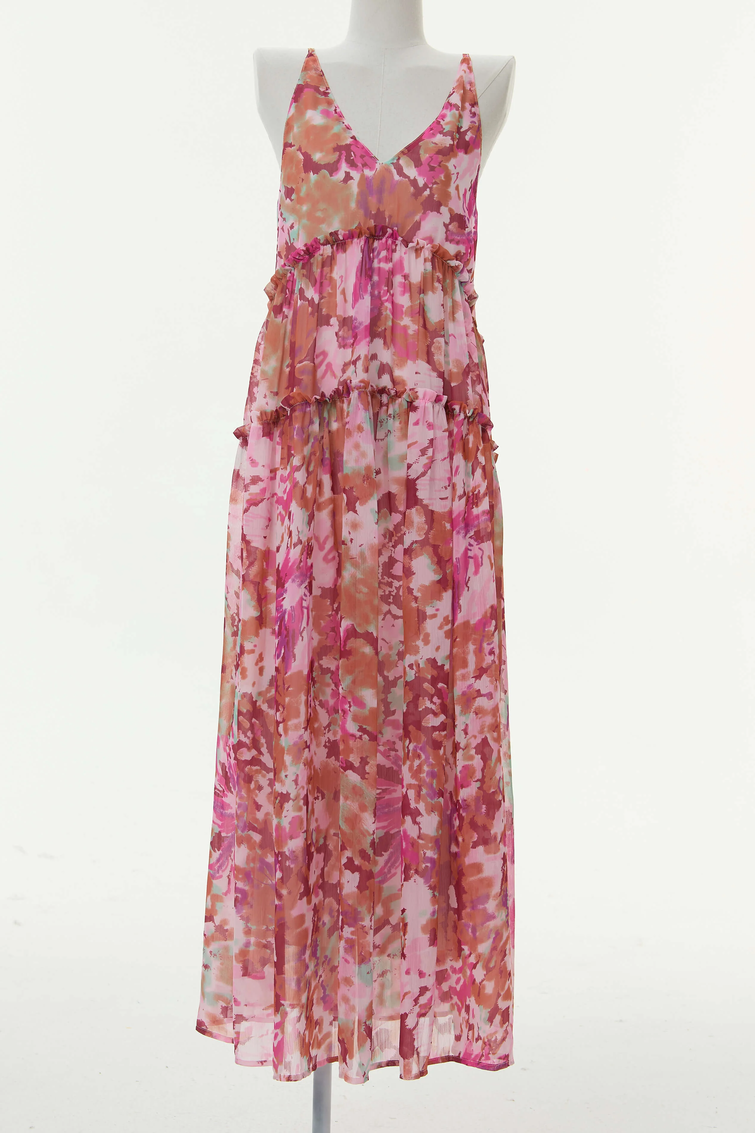 Soleil Printed Chiffon Maxi Dress - purple - Image 4