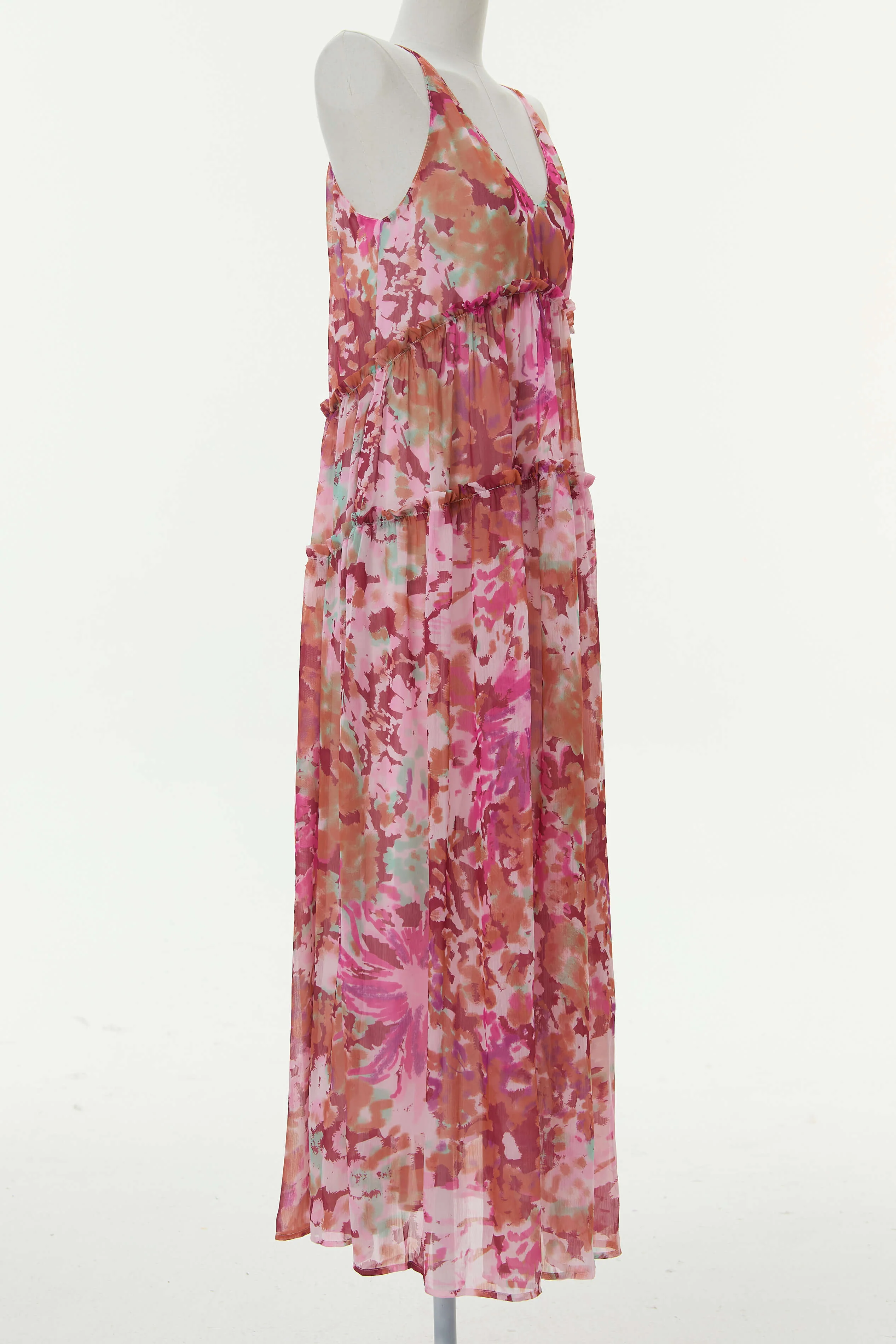 Soleil Printed Chiffon Maxi Dress - purple - Image 5