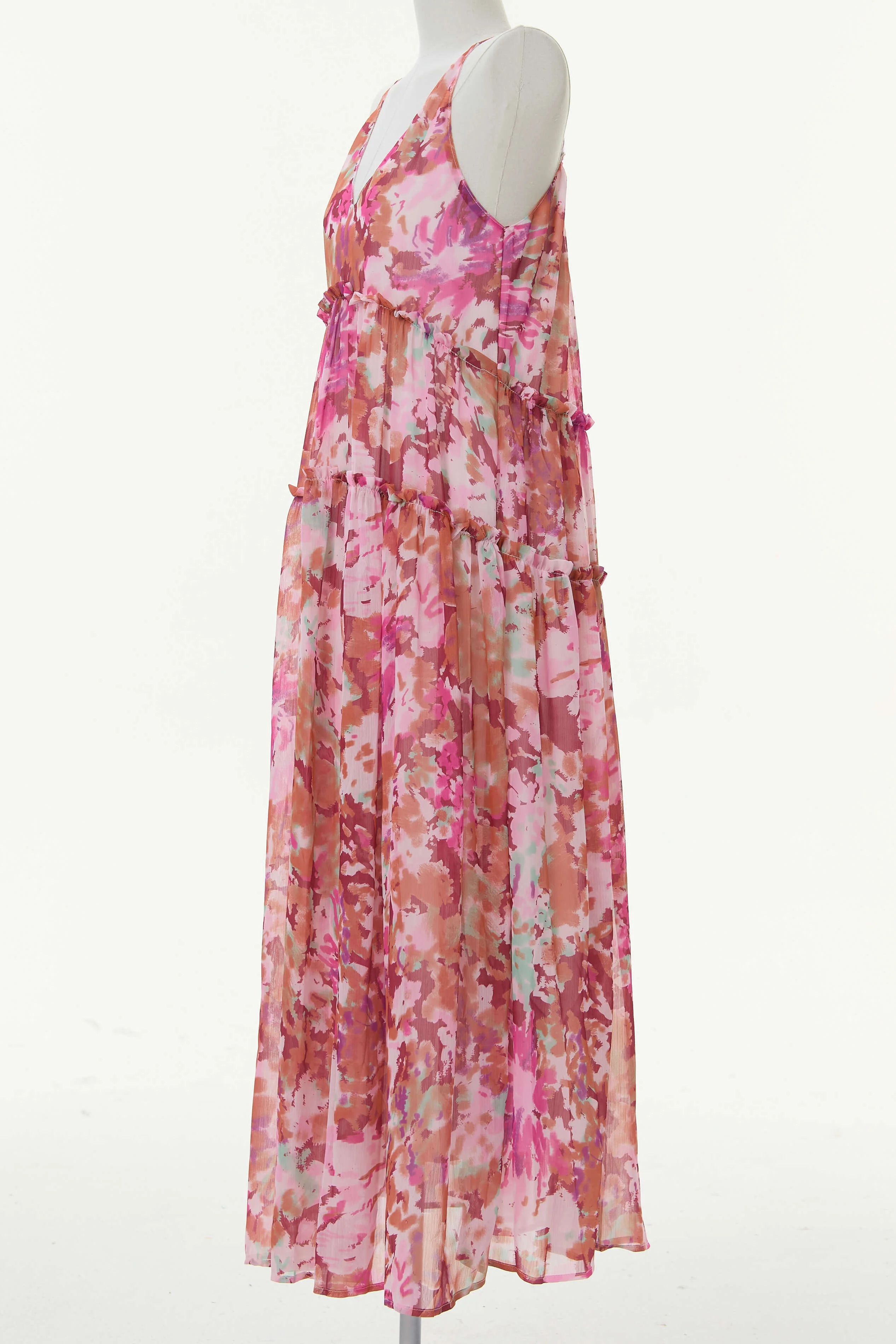 Soleil Printed Chiffon Maxi Dress - purple - Image 6