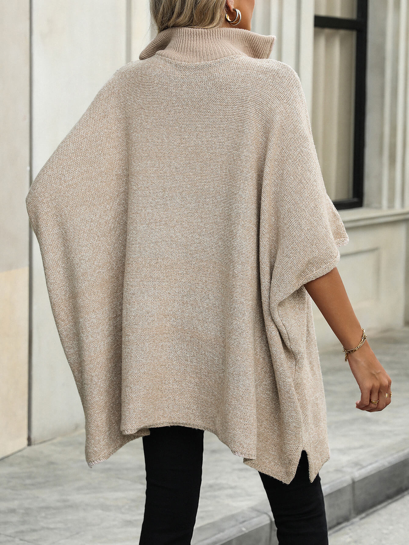 Solina Zip Front Oversized Sweater - Neutral - Image 6