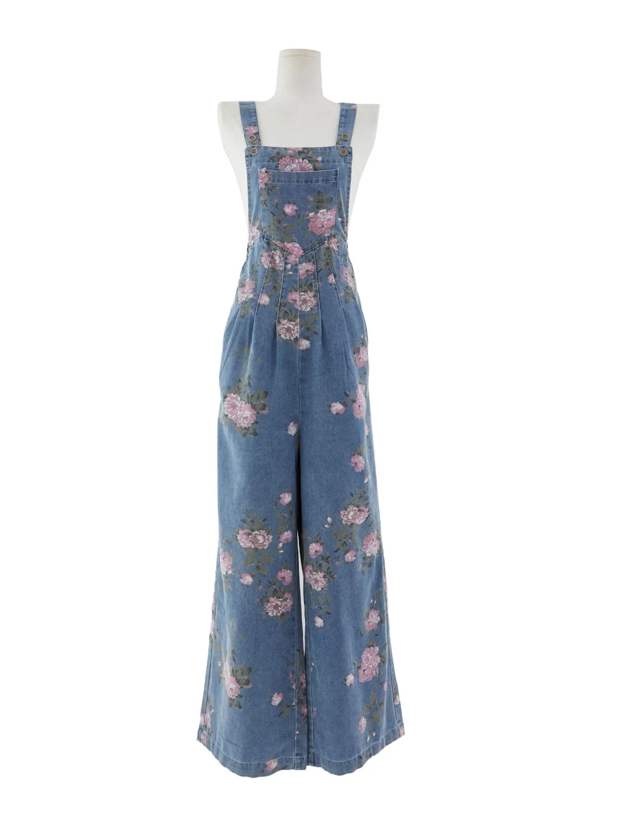 Sophia Rose Denim Wide Leg Overalls - Image 6
