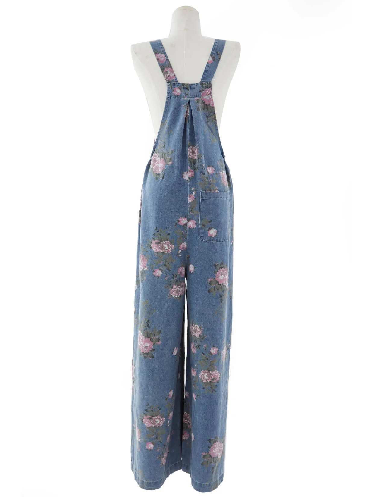 Sophia Rose Denim Wide Leg Overalls - Image 8