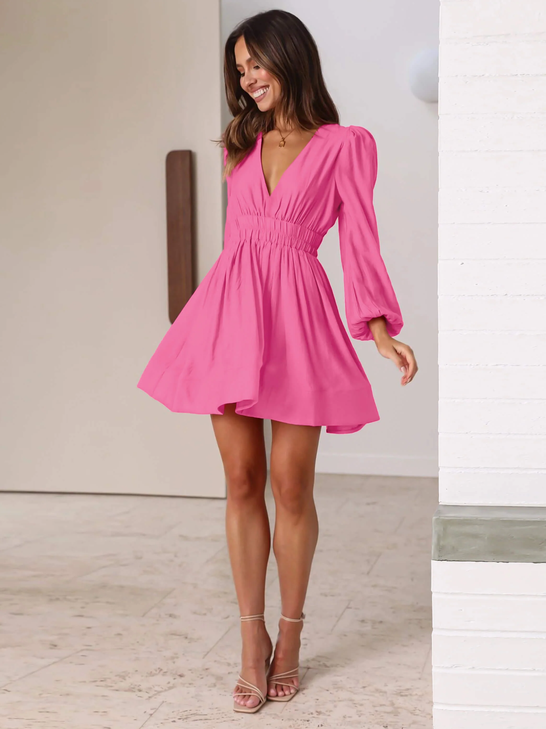 Spin In Party Mini Dress - Pink - Image 4