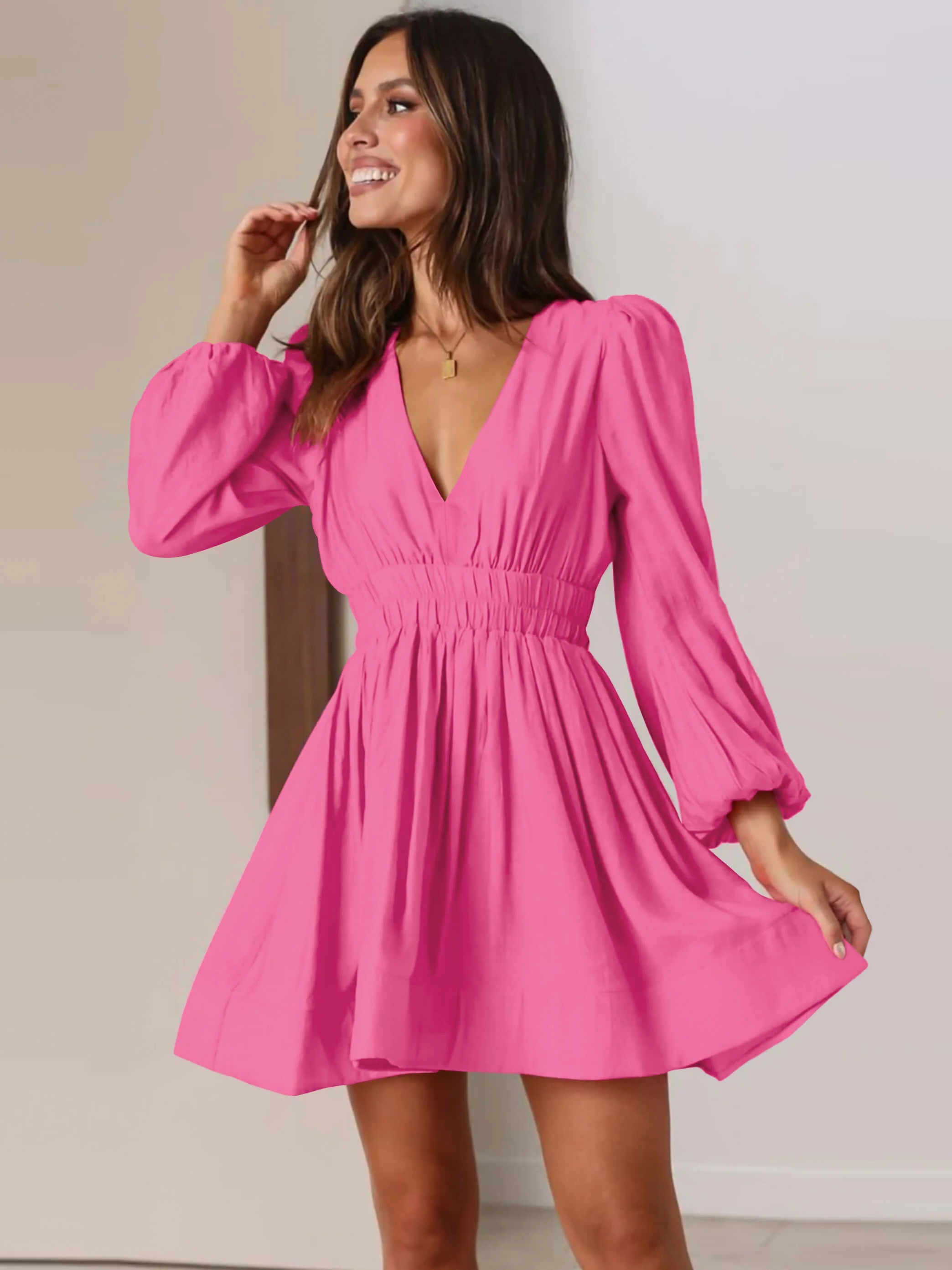 Spin In Party Mini Dress - Pink - Image 5