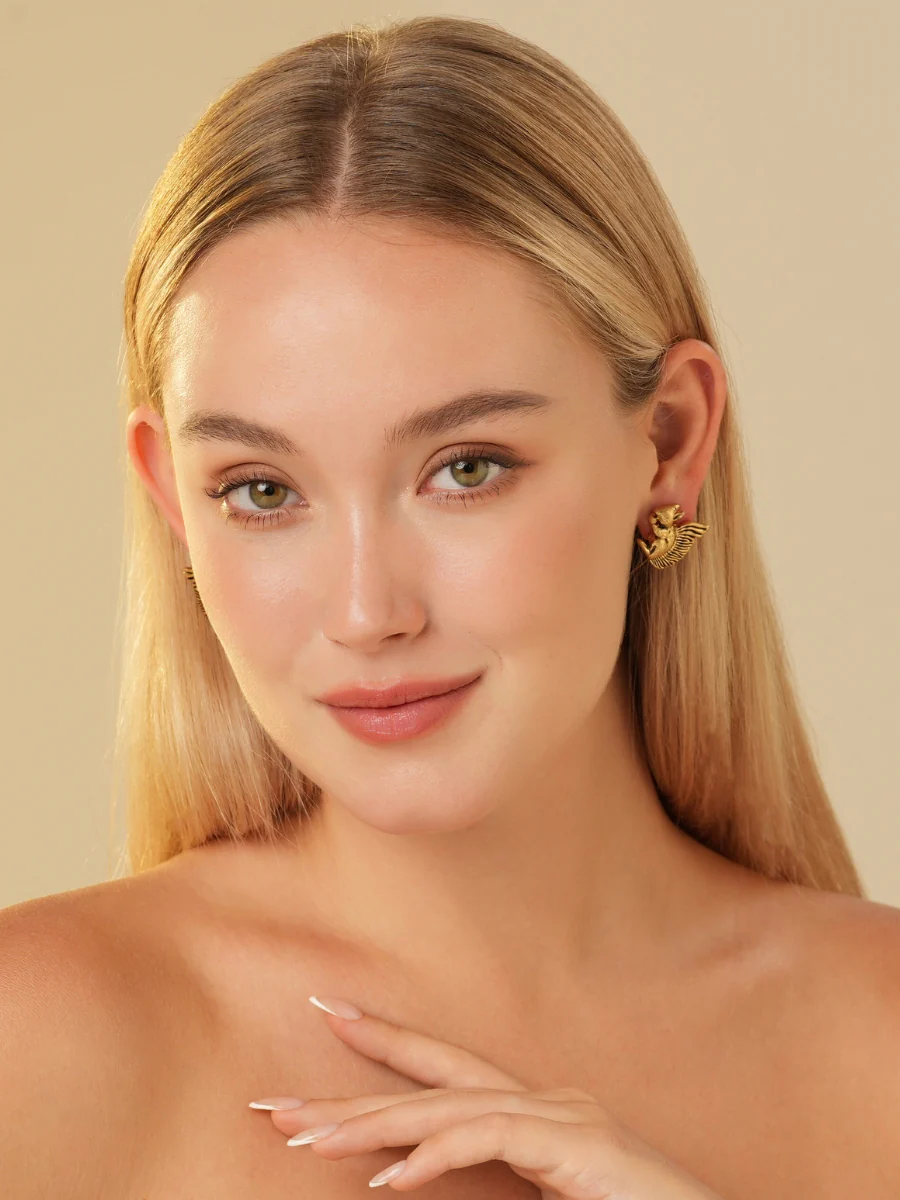 Squirrel Gold Plated Stud Earrings - Image 6