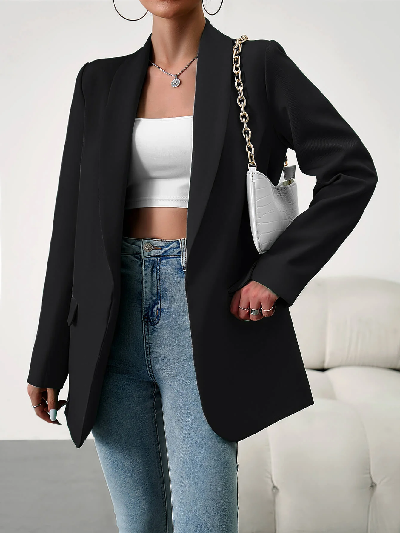 Standards Pocketed Blazer - Black - Image 4