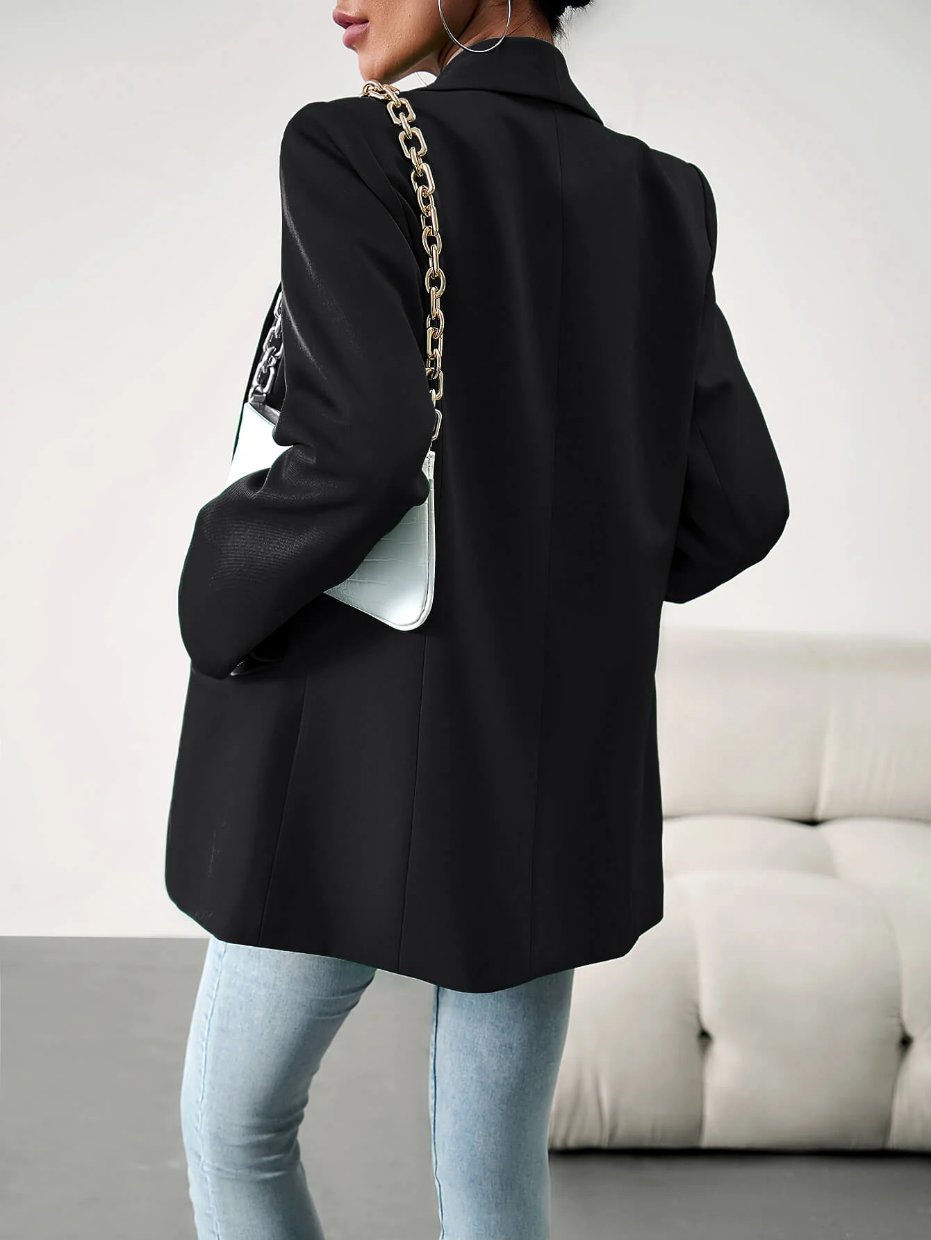 Standards Pocketed Blazer - Black - Image 6