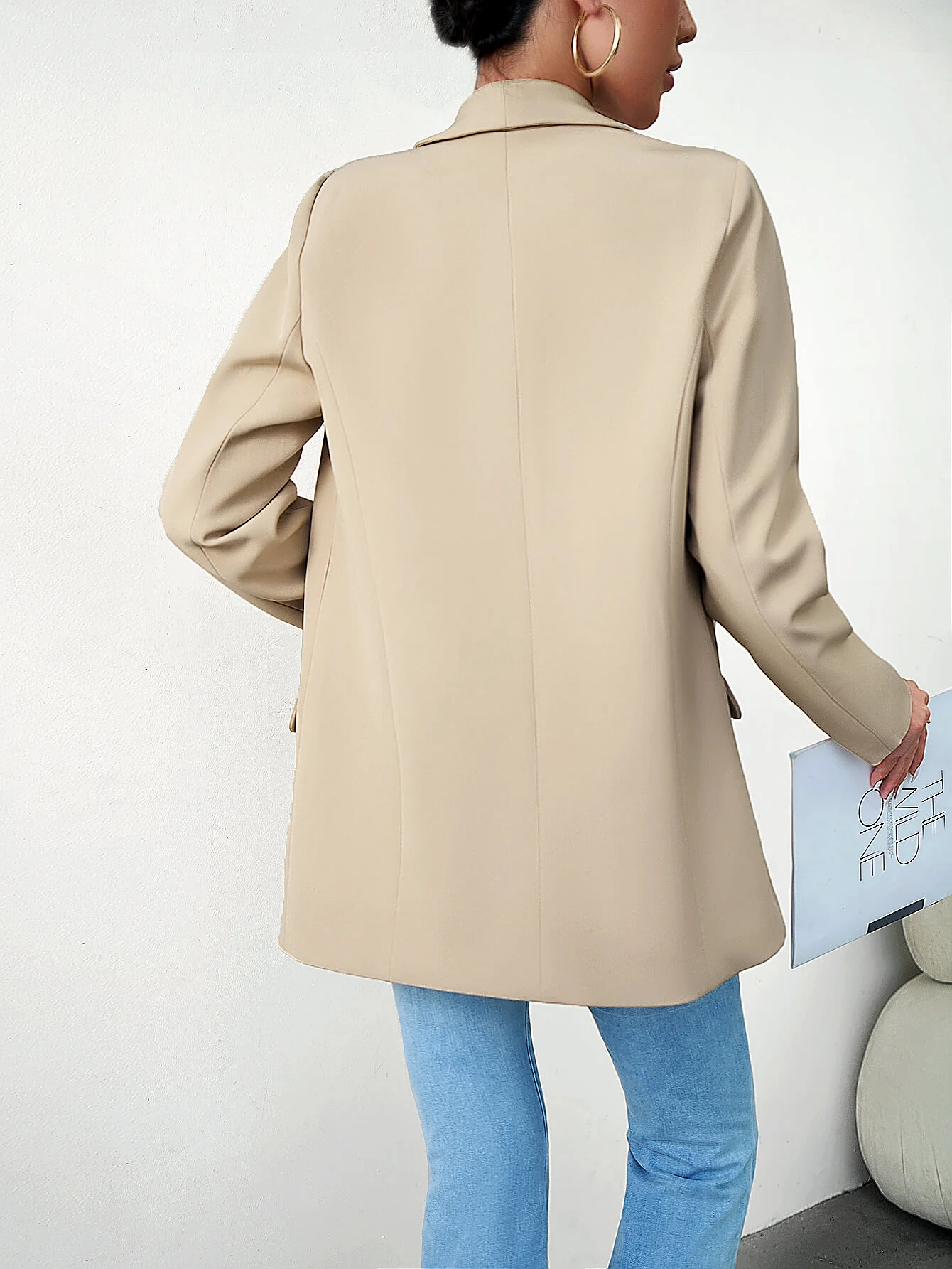 Standards Pocketed Blazer - Neutral - Image 6