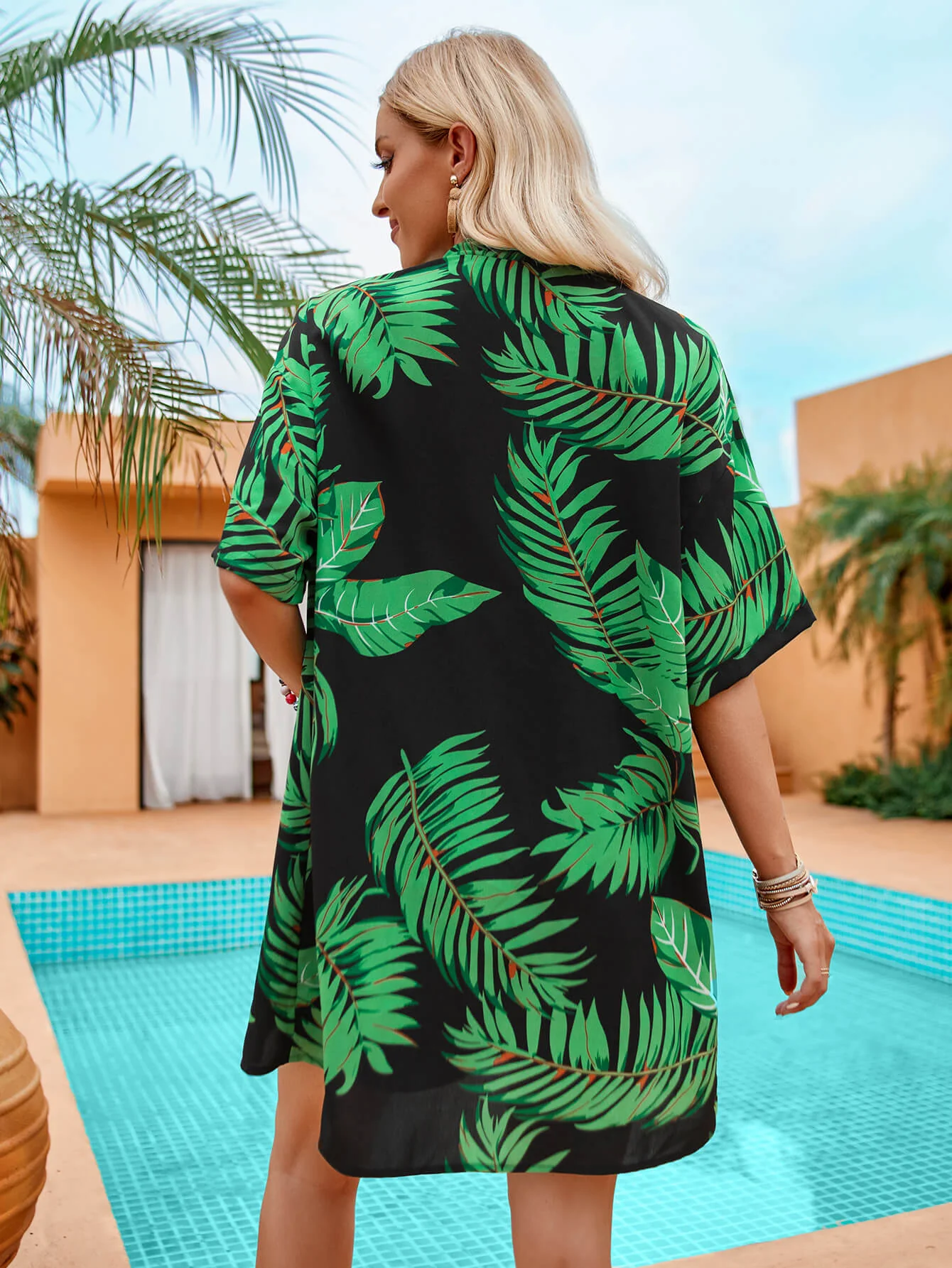 Summer Obsession Tropical Print Matching Set - Green - Image 4
