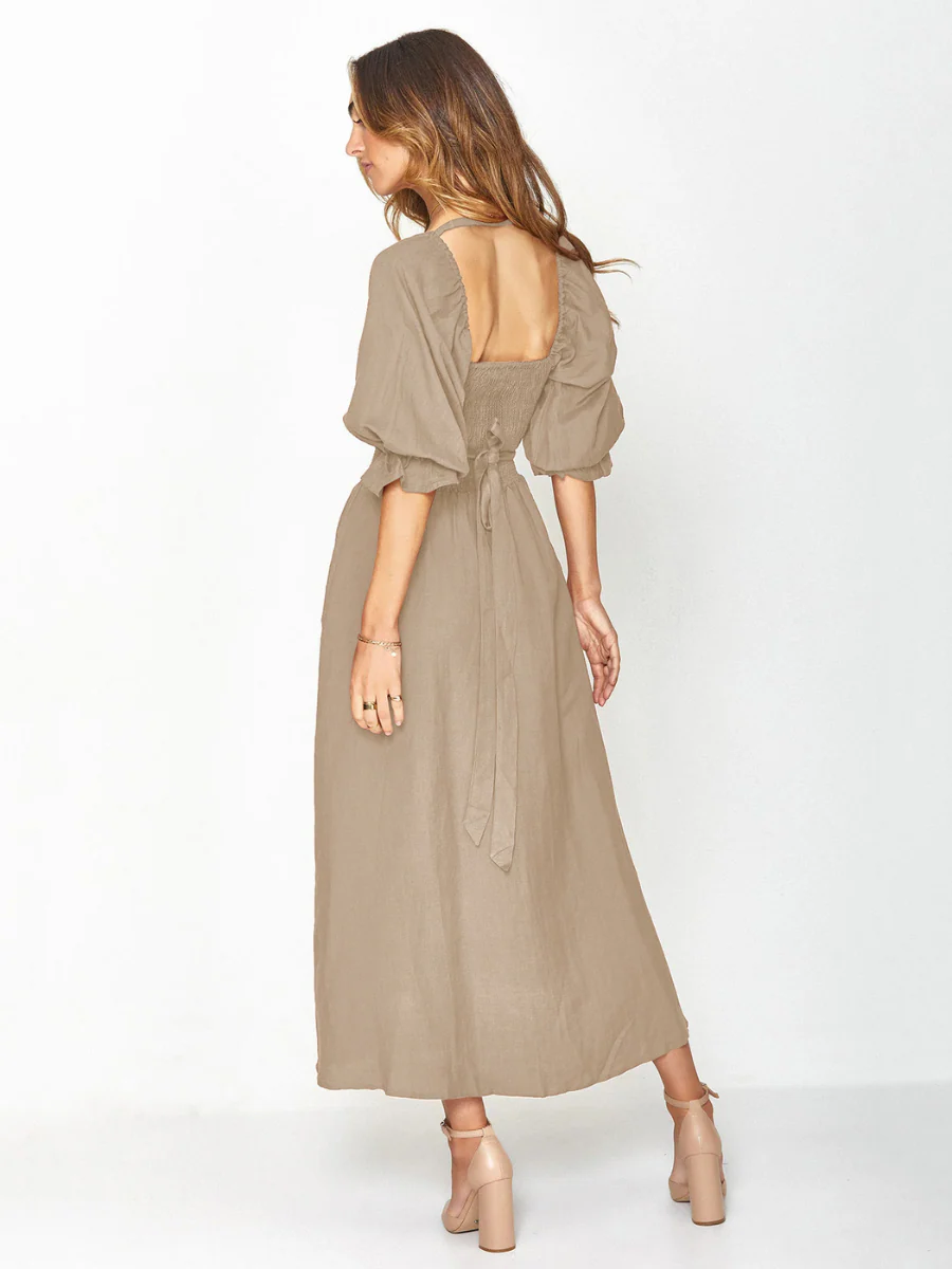 SUNSET SANDS TWO WAY WEARABLE MIDI DRESS - NEUTRAL - Image 4