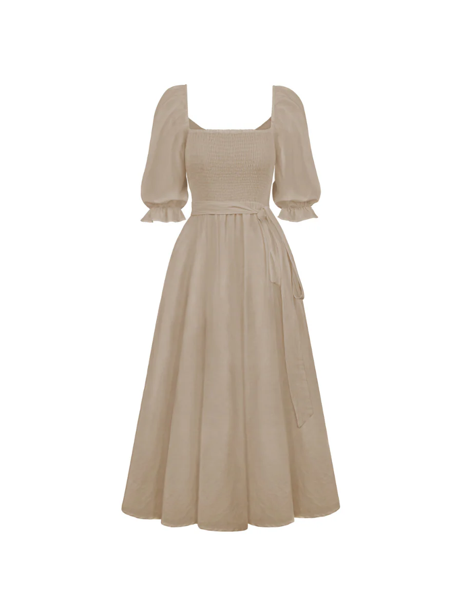 SUNSET SANDS TWO WAY WEARABLE MIDI DRESS - NEUTRAL - Image 6