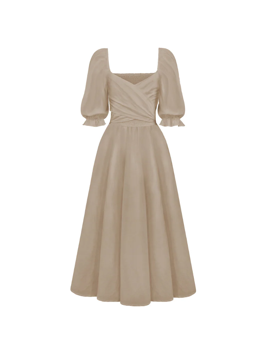 SUNSET SANDS TWO WAY WEARABLE MIDI DRESS - NEUTRAL - Image 7