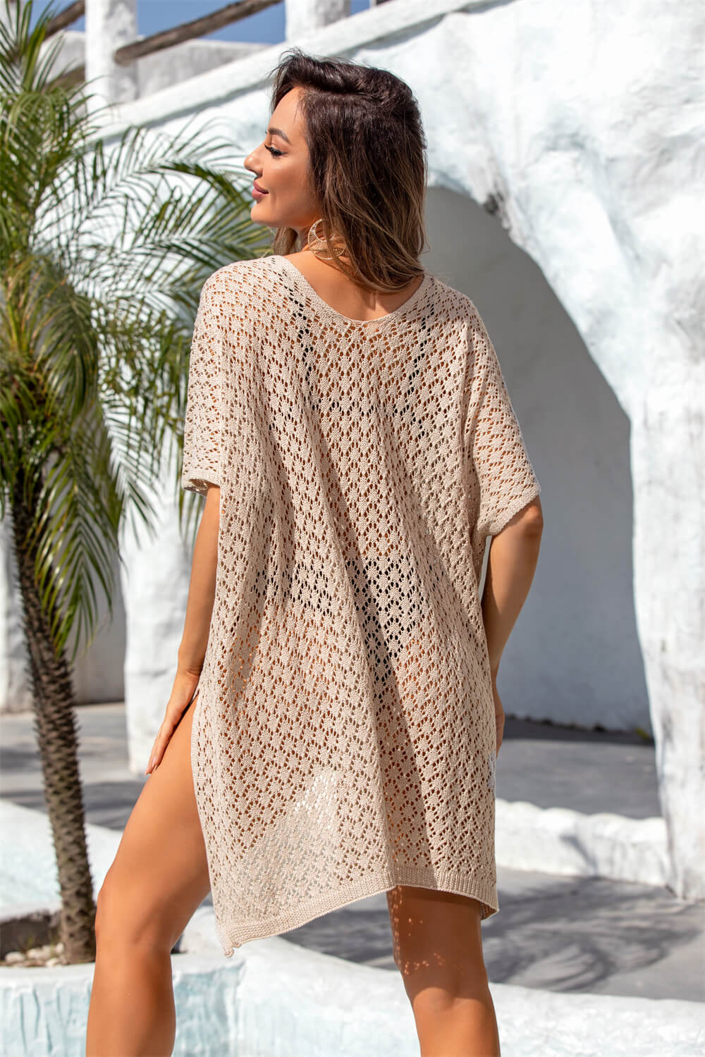 Sunsets Ombre Oversized Knit Sweater - Khaki - Image 7