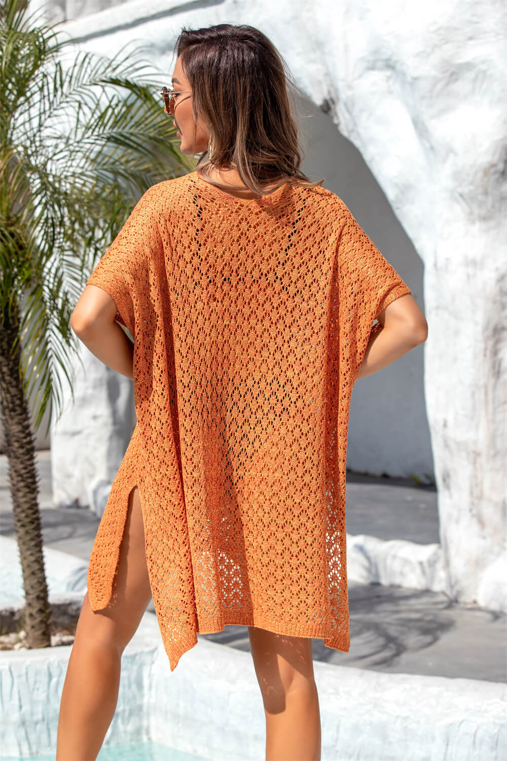 Sunsets Ombre Oversized Knit Sweater - Orange - Image 6