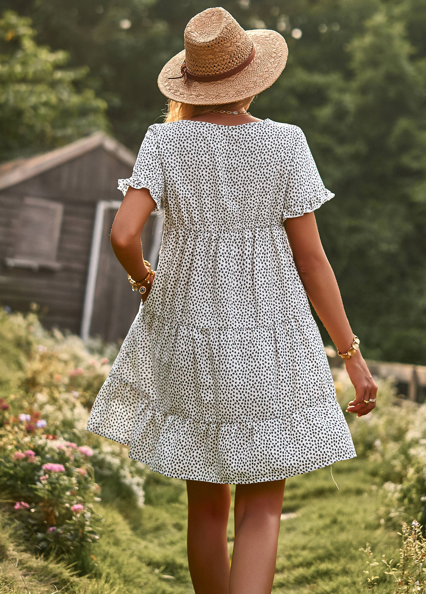 SUNSHINE SPOT MINI DRESS - CREAM - Image 2