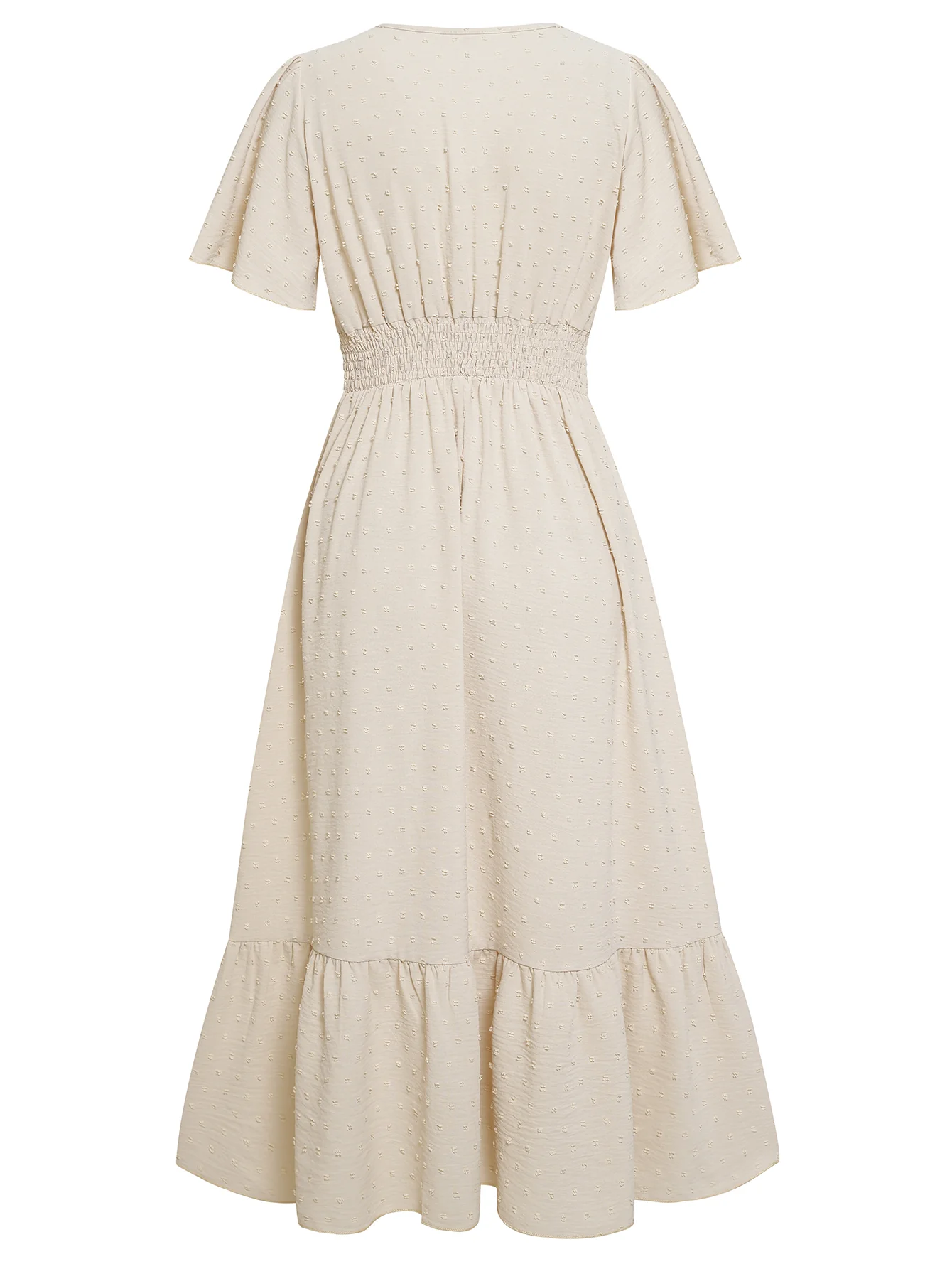 SWEETEST ONE POPPIES SHORT SLEEVE MAXI DRESS - BEIGE - Image 8