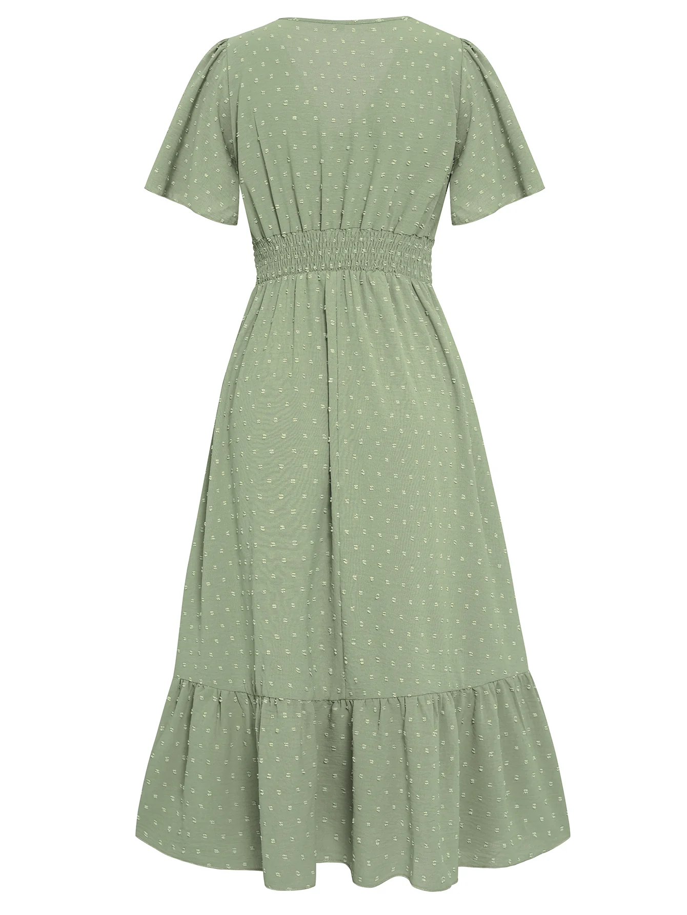 SWEETEST ONE POPPIES SHORT SLEEVE MAXI DRESS - SAGE - Image 8