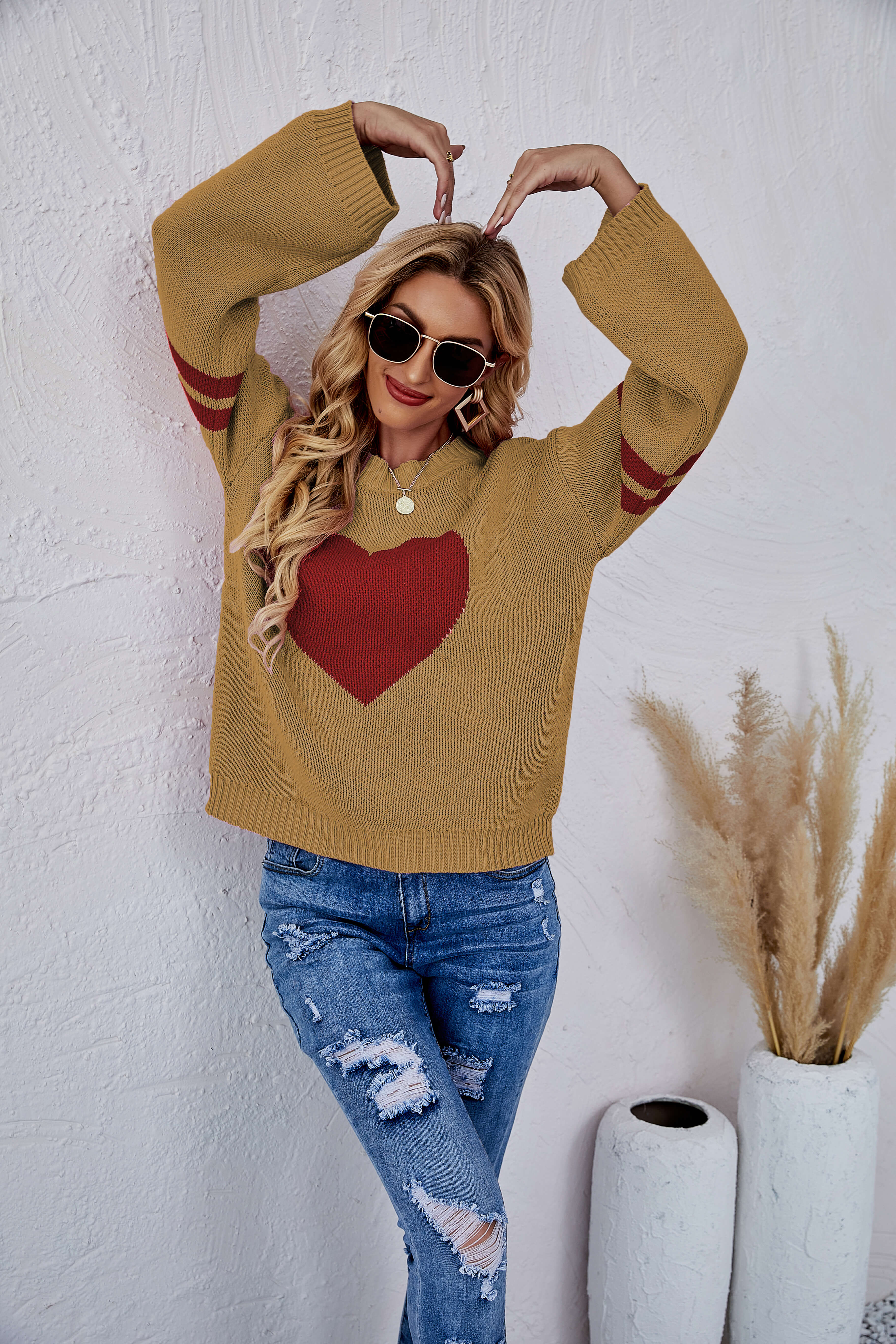 Sweetie With Heart Pullover Knit Sweater - Image 15