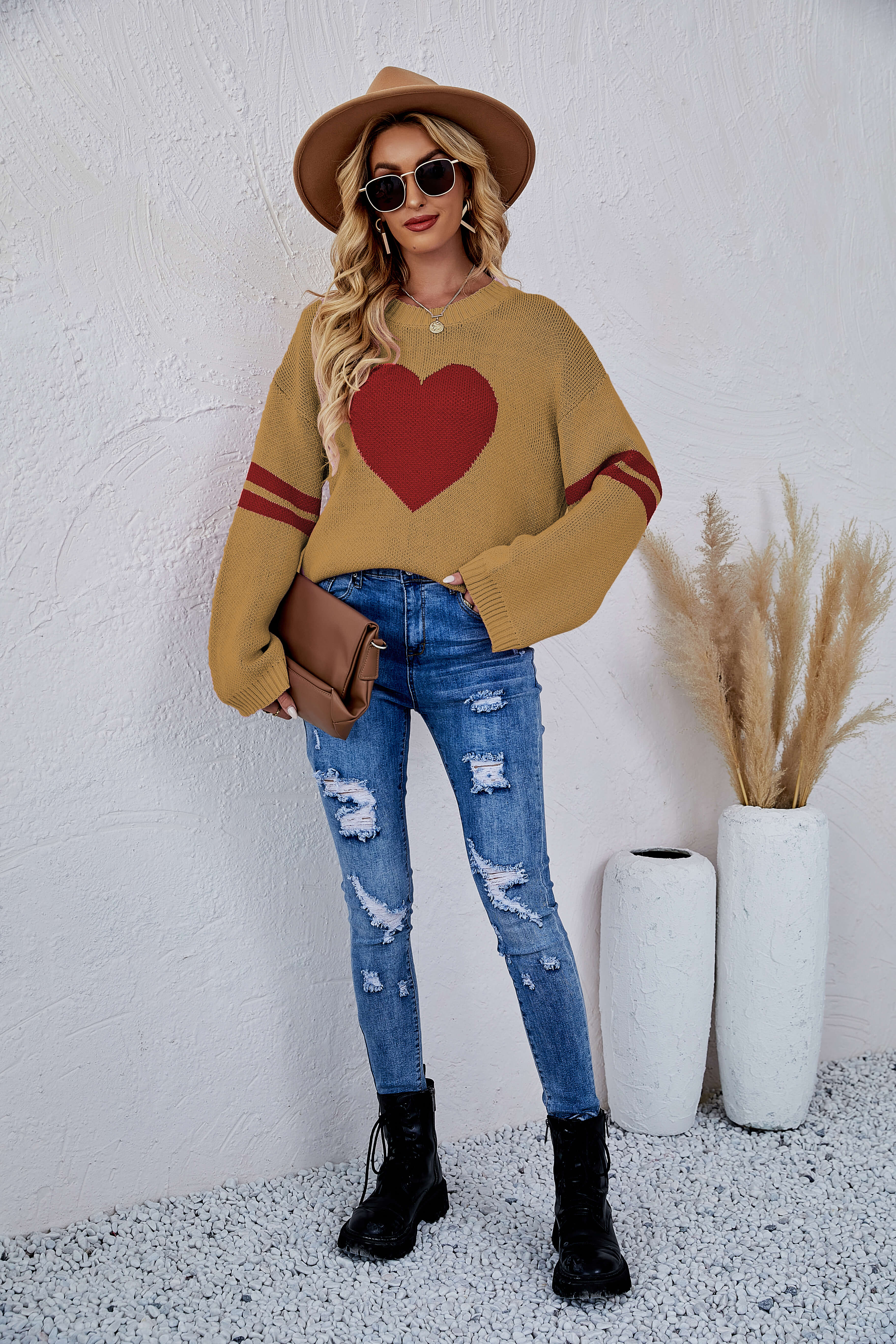 Sweetie With Heart Pullover Knit Sweater - Image 17