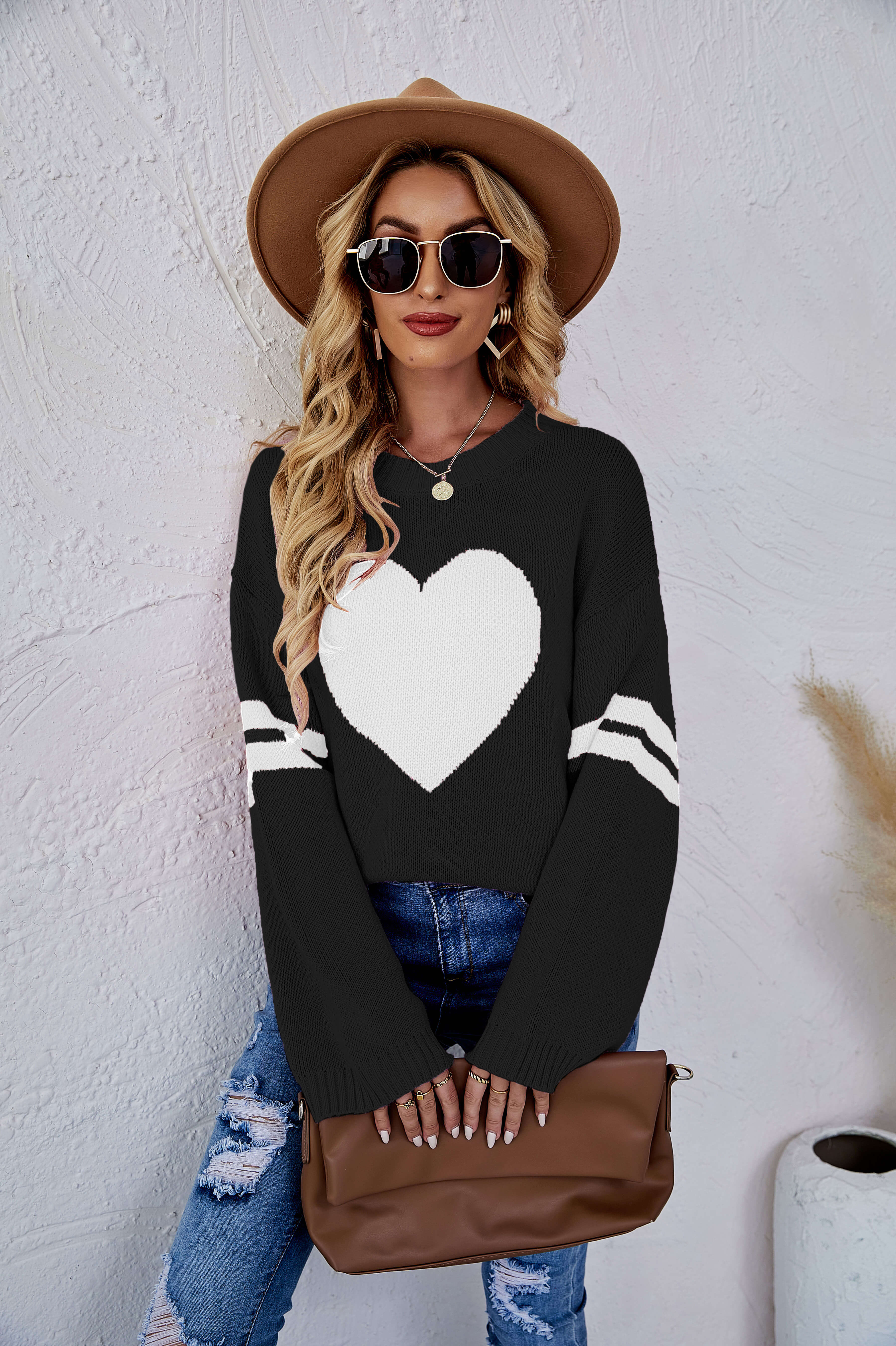 Sweetie With Heart Pullover Knit Sweater - Image 2