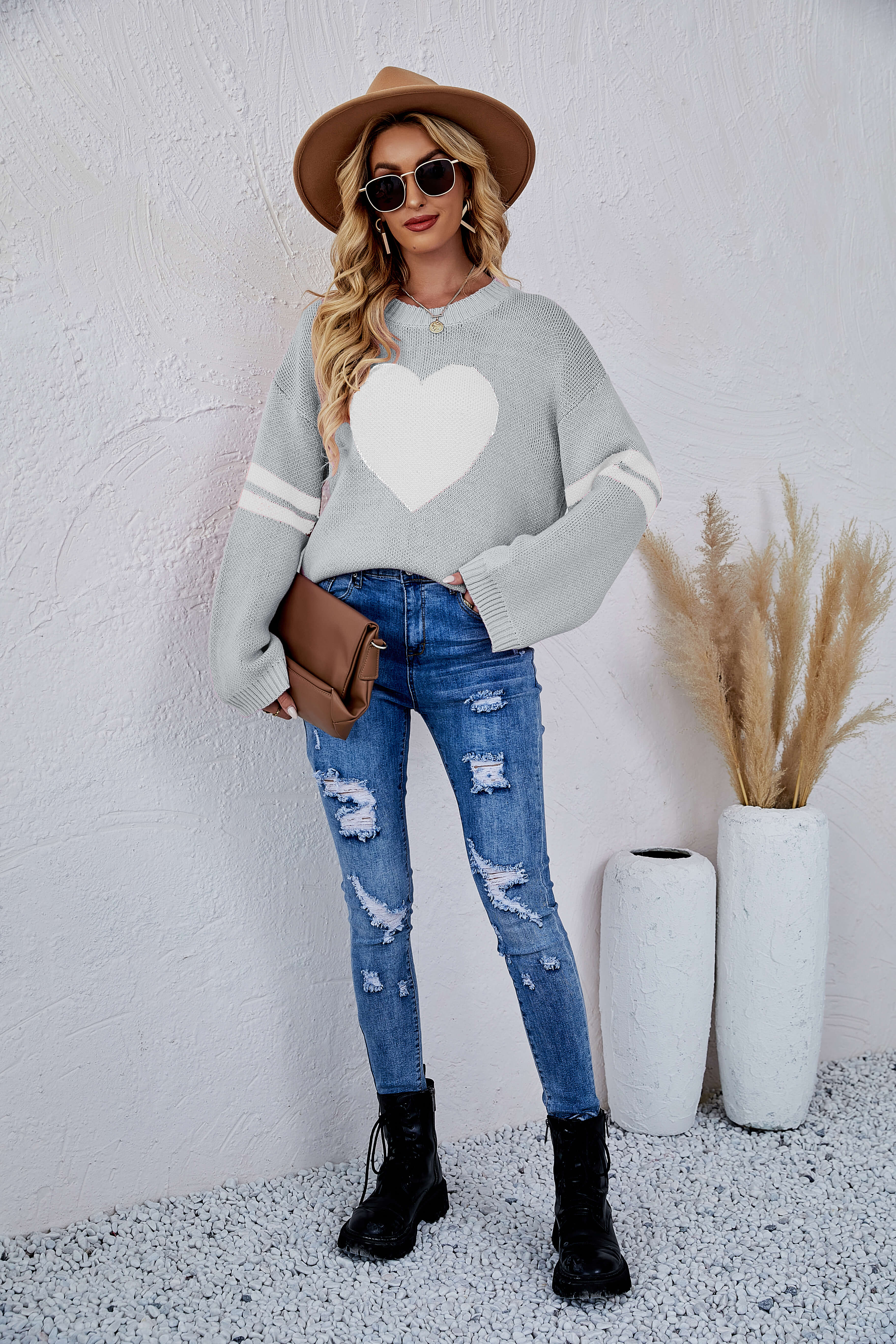 Sweetie With Heart Pullover Knit Sweater - Image 8