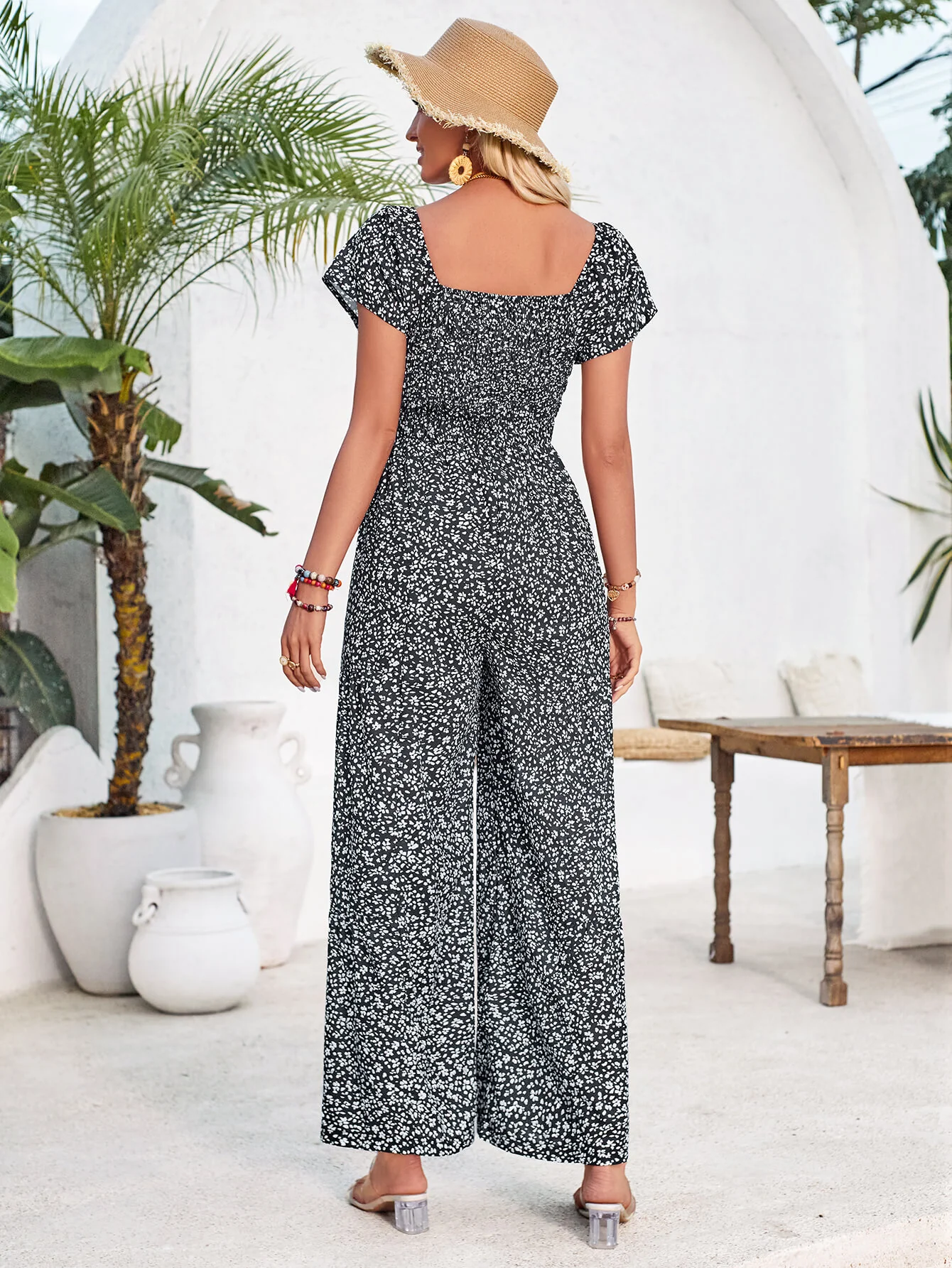 Tammy Off-Shoulder Jumpsuit - Black - Image 3