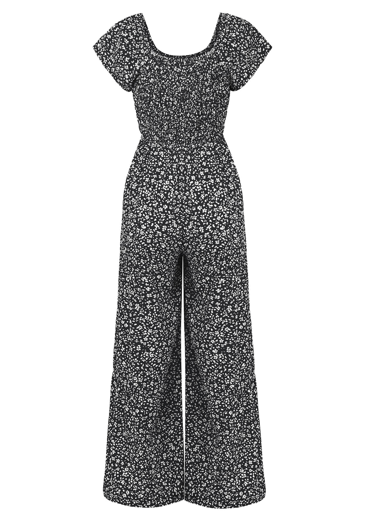 Tammy Off-Shoulder Jumpsuit - Black - Image 8