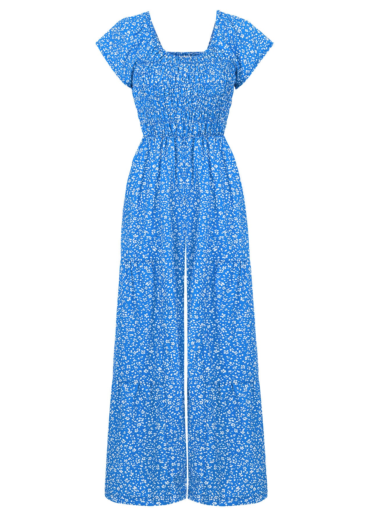 Tammy Off-Shoulder Jumpsuit - Blue - Image 7