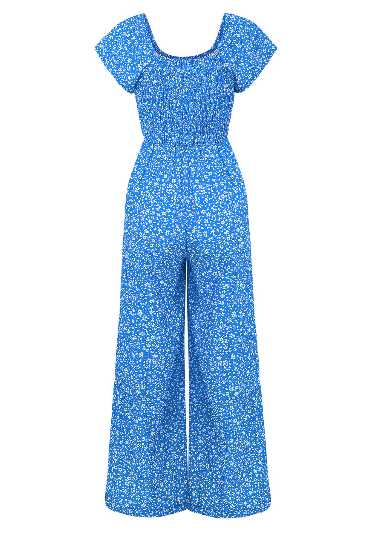 Tammy Off-Shoulder Jumpsuit - Blue - Image 8