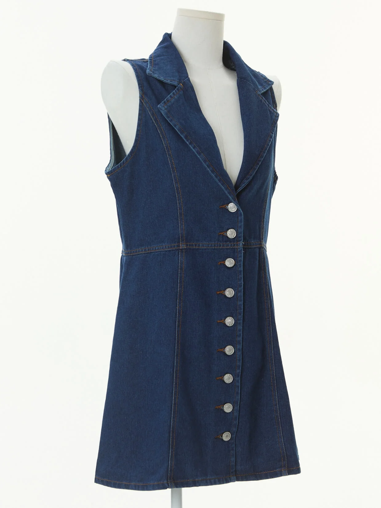 Tarah Denim Mini Dress - Image 4