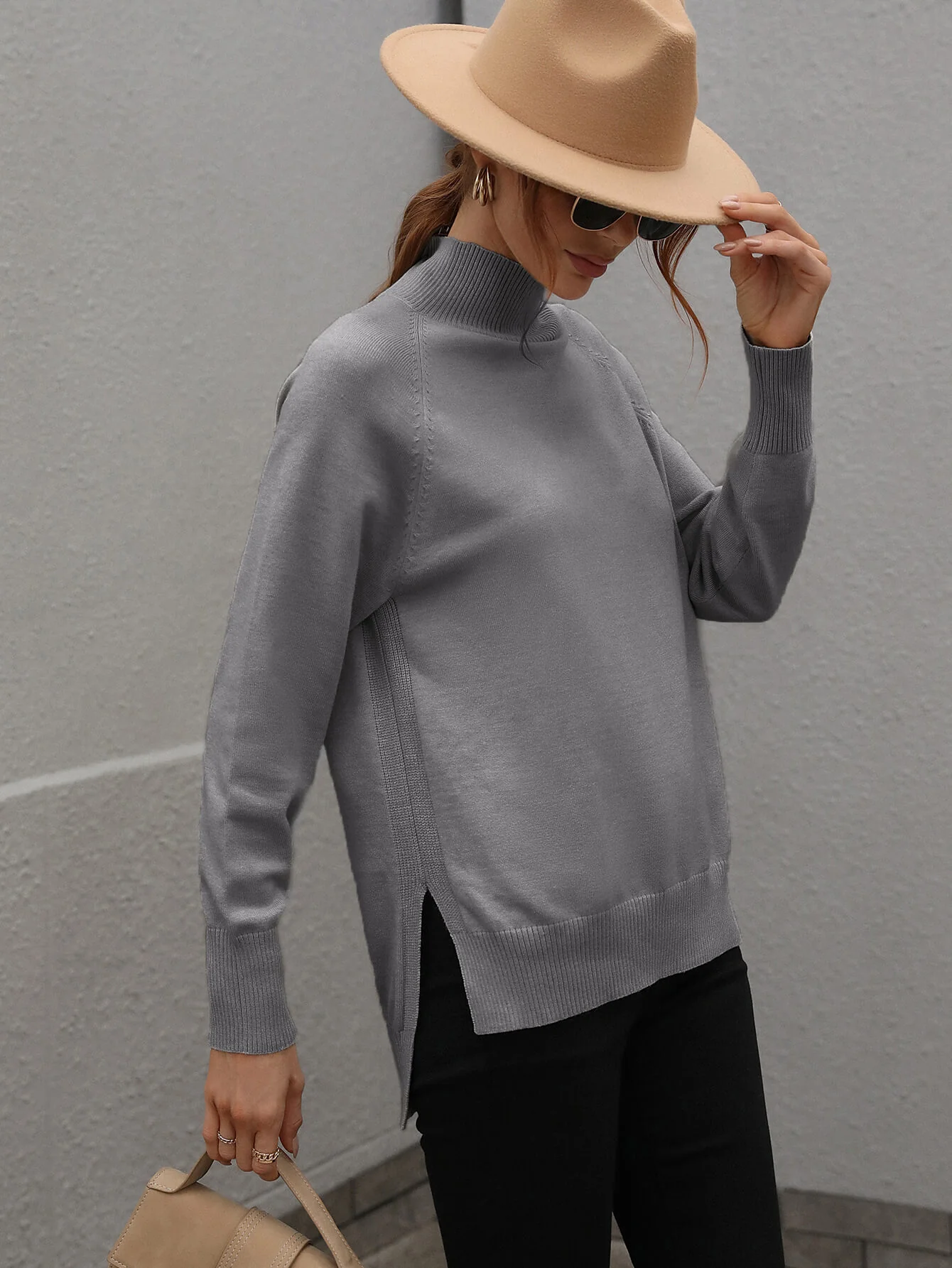 TAY KNIT JUMPER - GRAY - Image 2