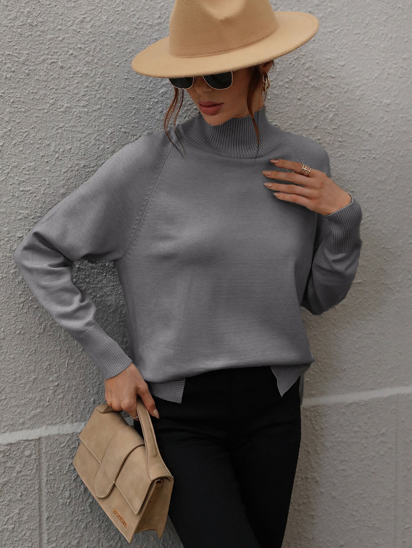 TAY KNIT JUMPER - GRAY - Image 3