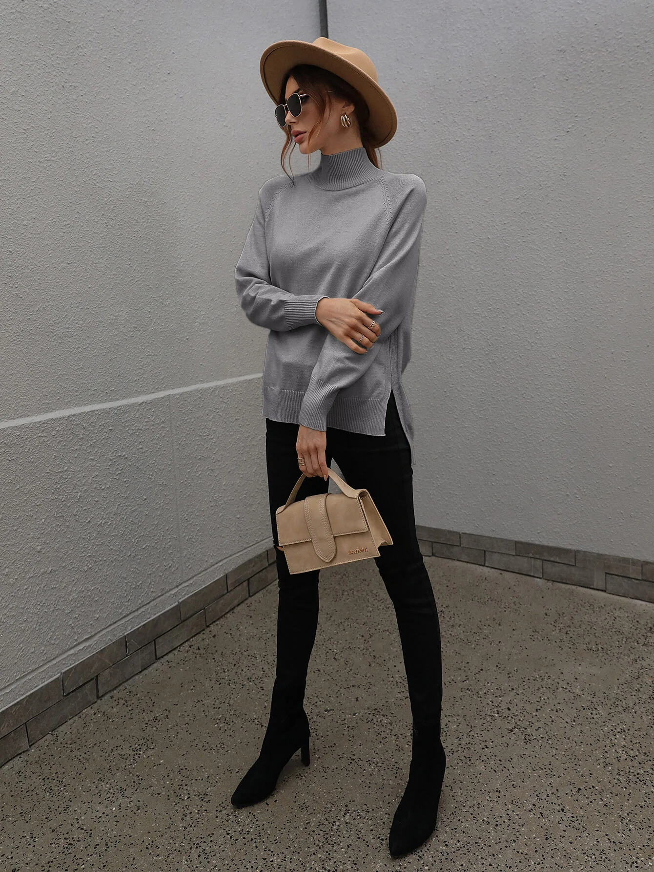 TAY KNIT JUMPER - GRAY - Image 5