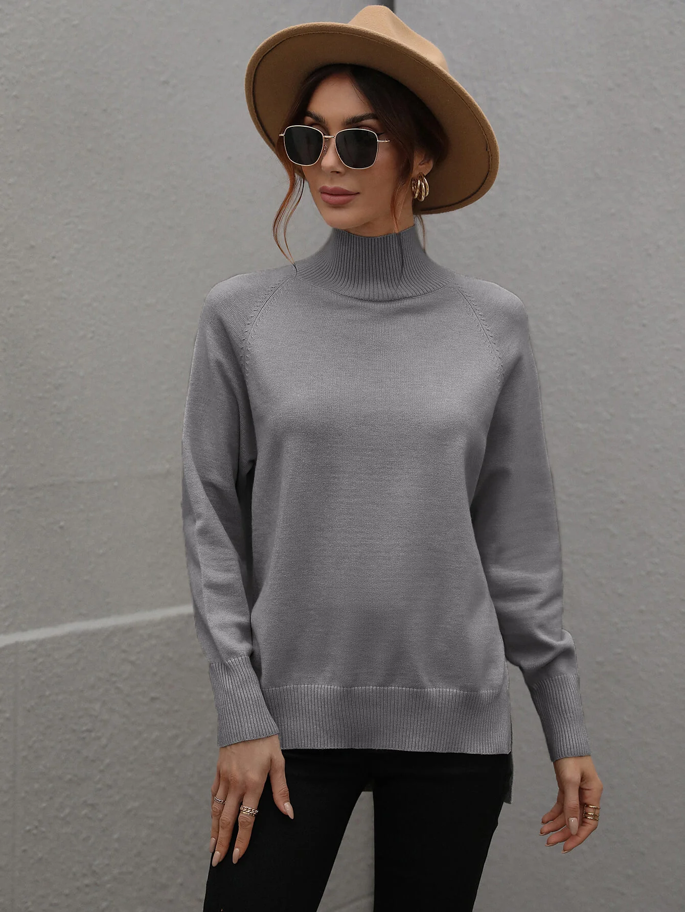 TAY KNIT JUMPER - GRAY - Image 6