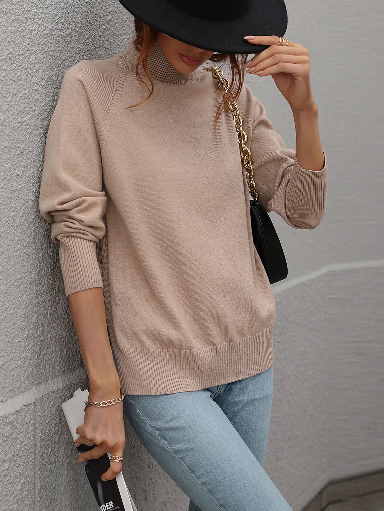 TAY KNIT JUMPER - KHAKI - Image 2