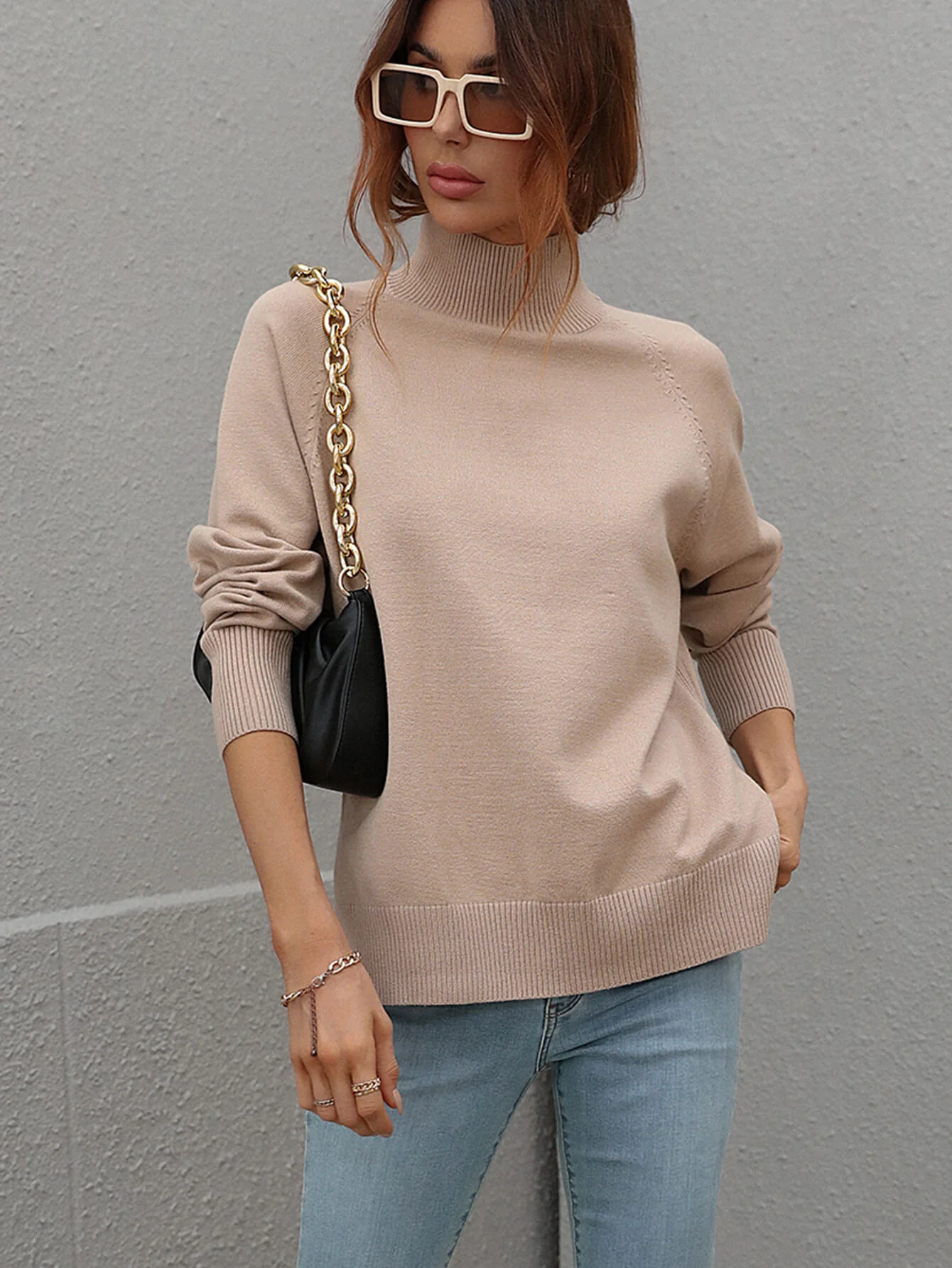 TAY KNIT JUMPER - KHAKI - Image 5