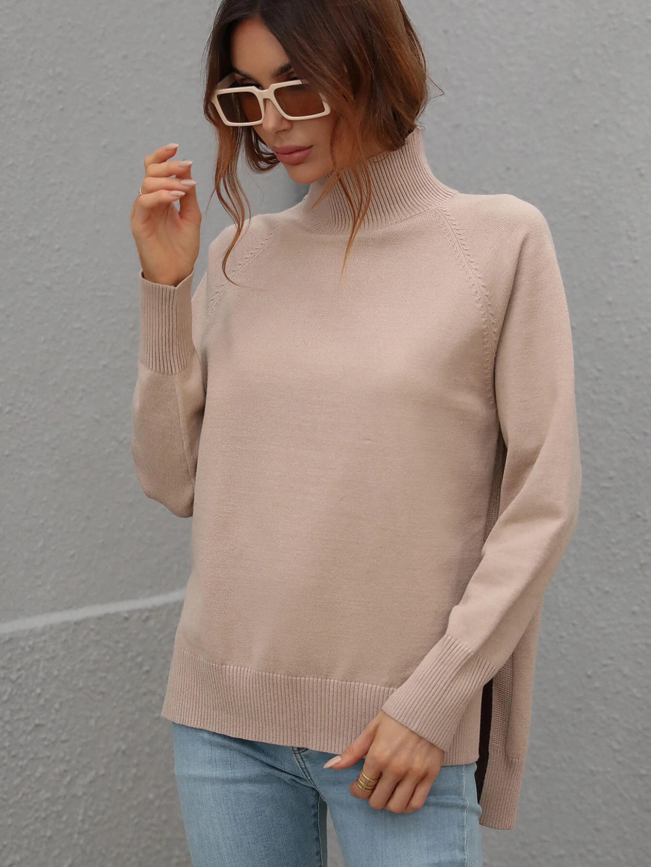 TAY KNIT JUMPER - KHAKI - Image 6