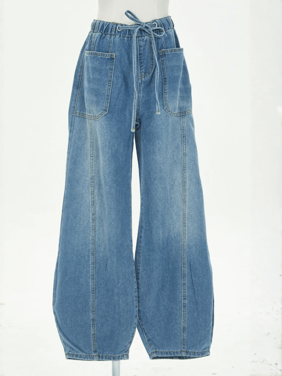 Teien Rigid Pintuck Barrel Jeans - blue - Image 4