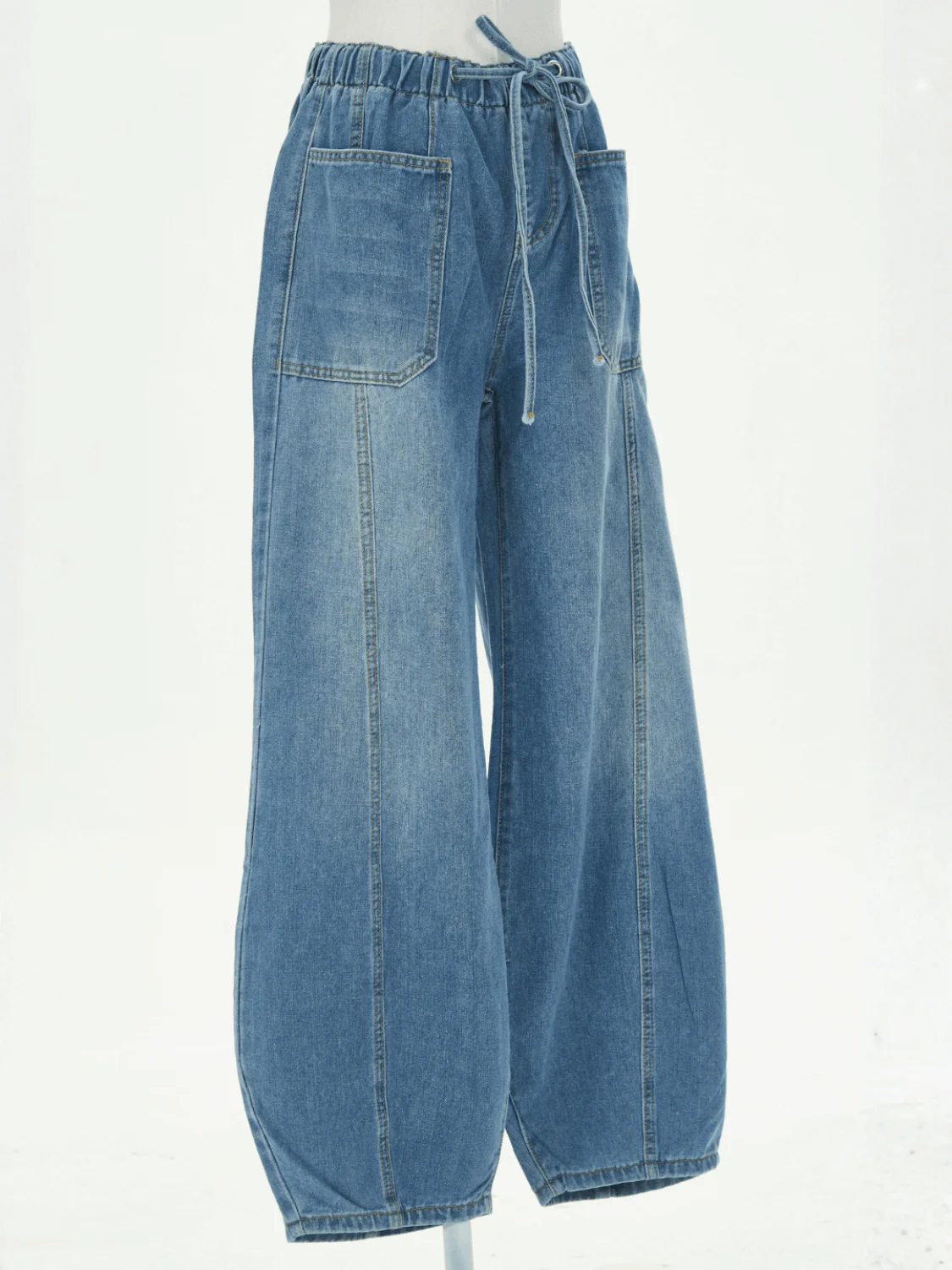 Teien Rigid Pintuck Barrel Jeans - blue - Image 5