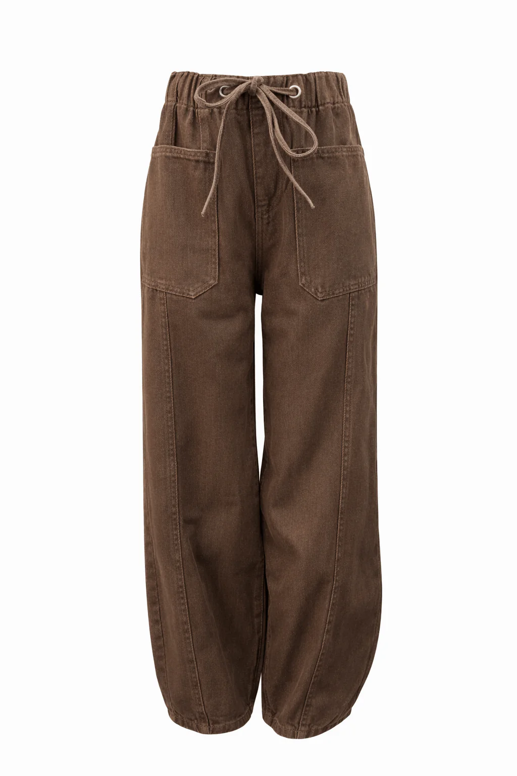 Teien Rigid Pintuck Barrel Jeans - chocolate - Image 4
