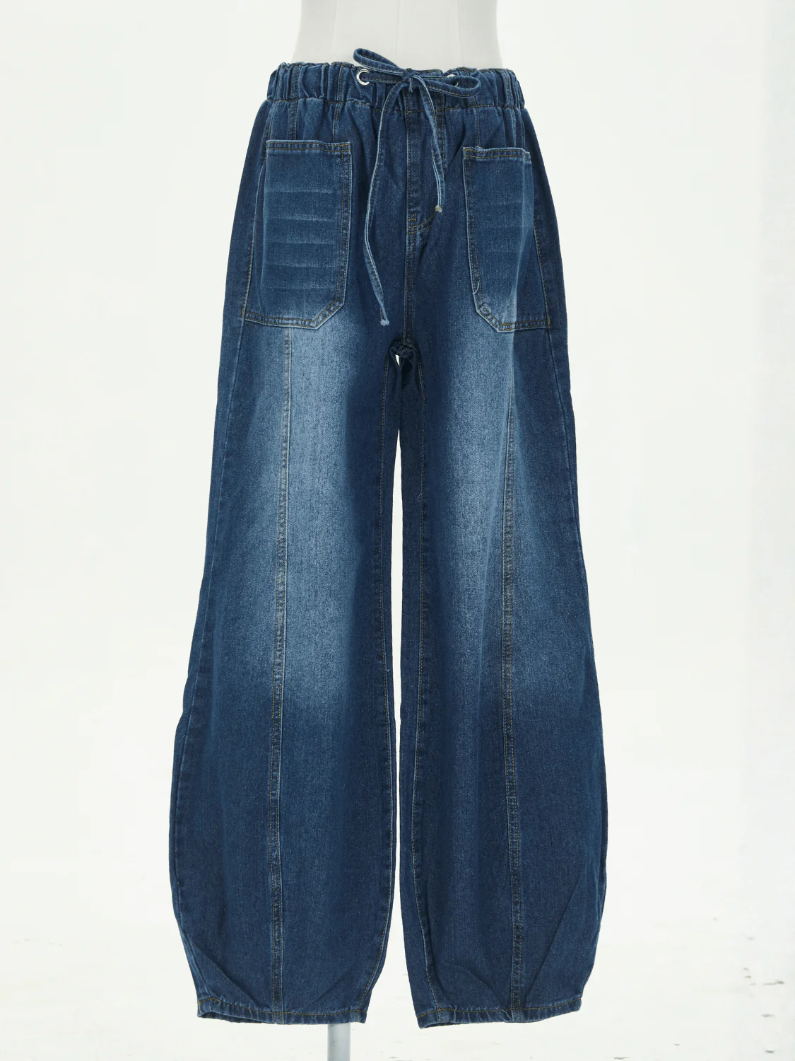 Teien Rigid Pintuck Barrel Jeans - denim - Image 6