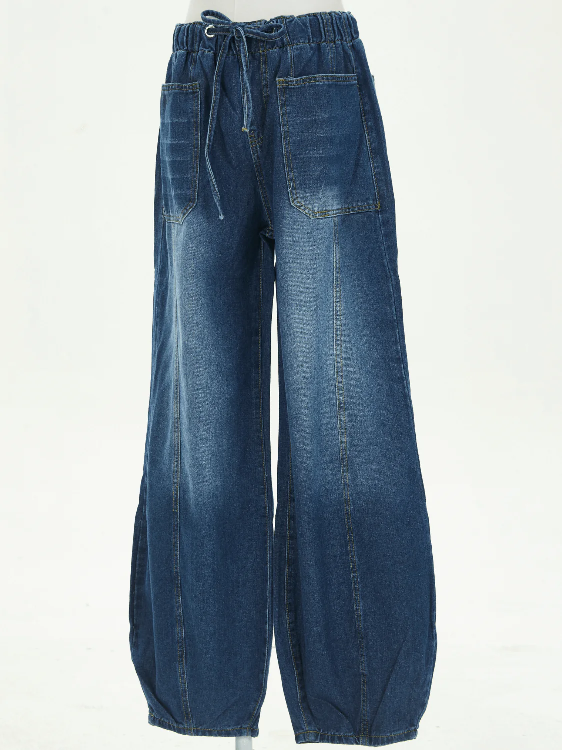 Teien Rigid Pintuck Barrel Jeans - denim - Image 7