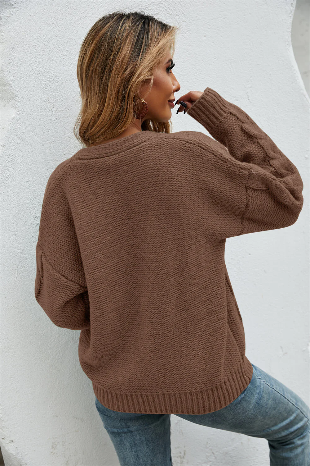 The Key To Chic Cable Knit Cardigan - Image 4