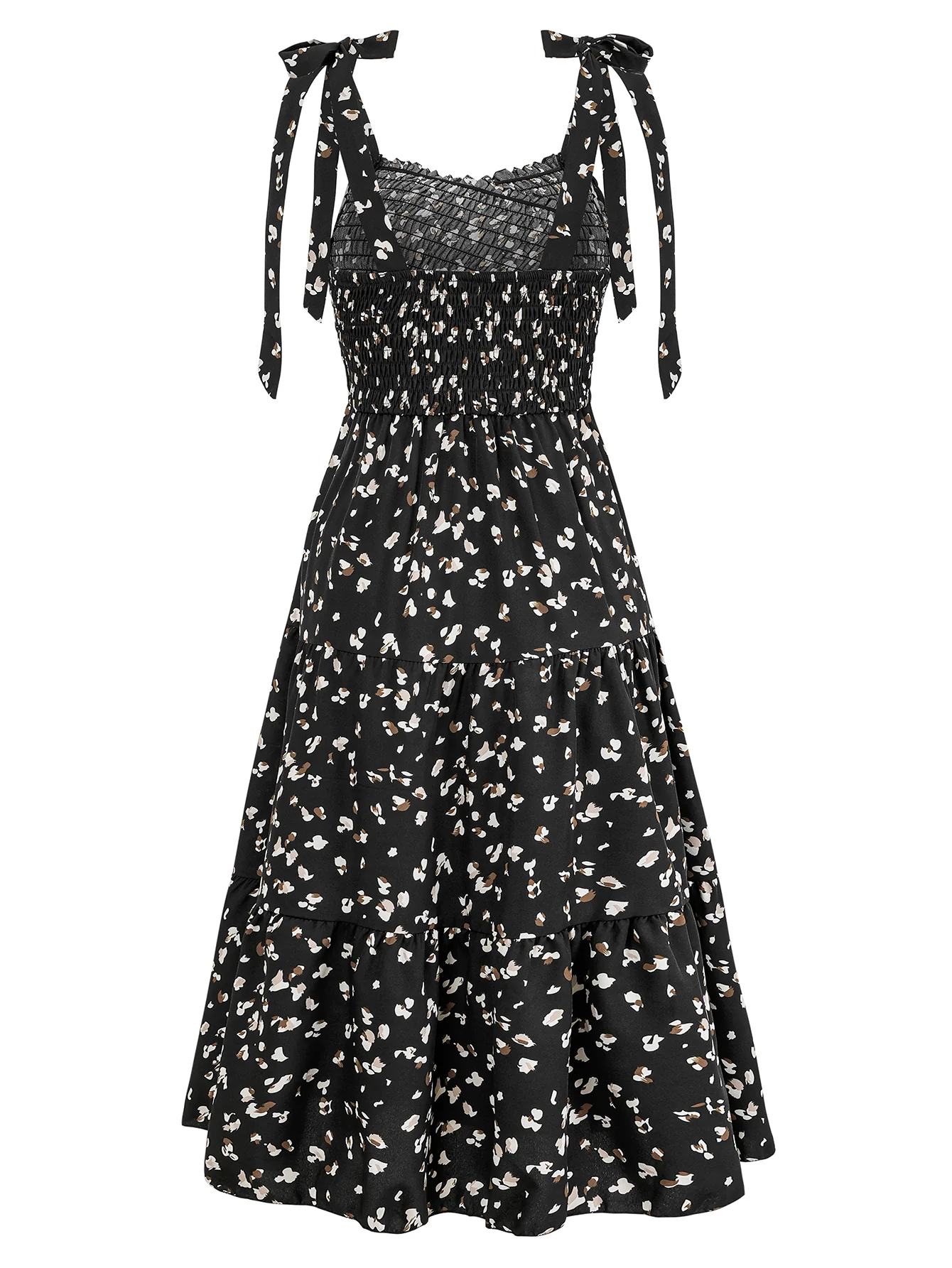 Timeless Beauty Cutout Floral Midi Dress - Black - Image 8