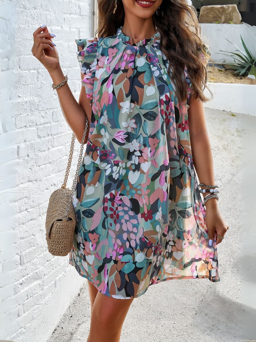 Tinah Ruffle Floral Mini Dress - Image 5