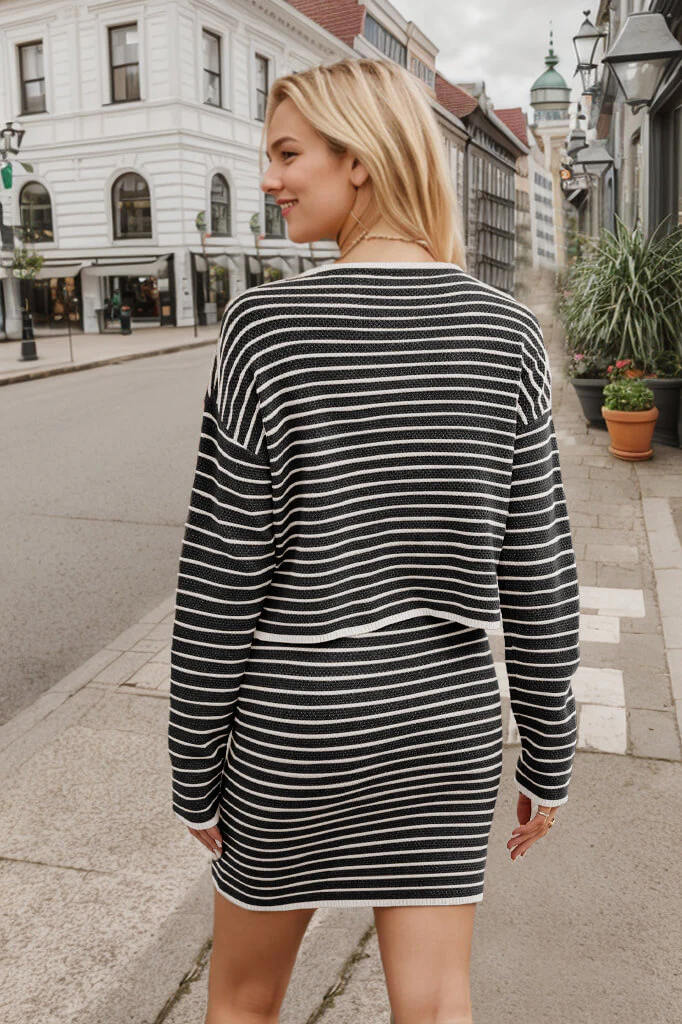 To New Heights Striped Knit Matching Sets - Image 11