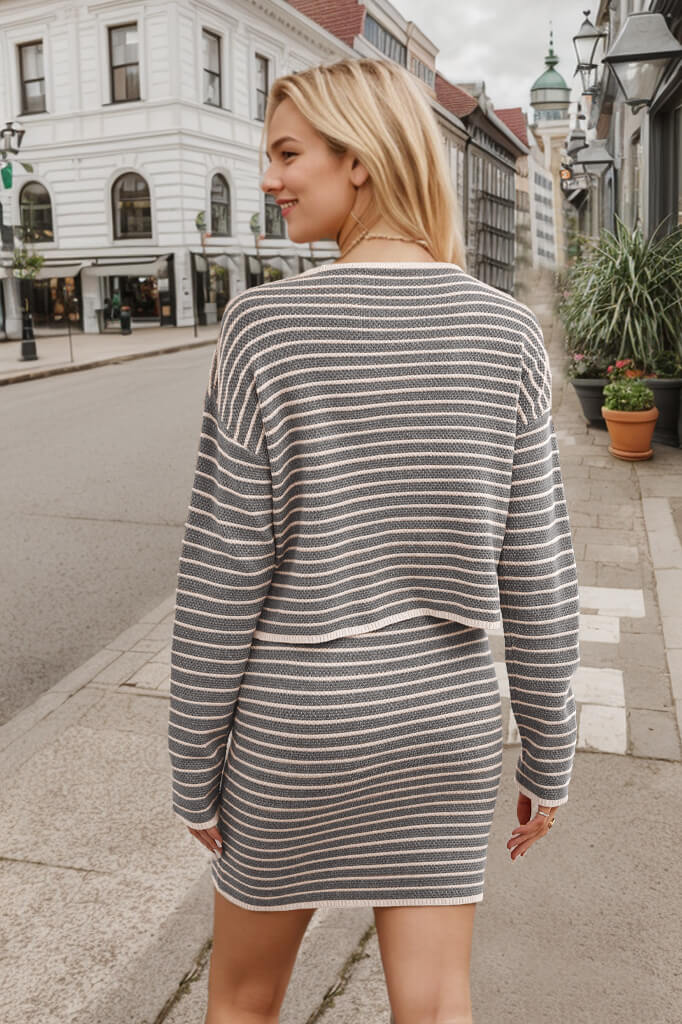 To New Heights Striped Knit Matching Sets - Image 14