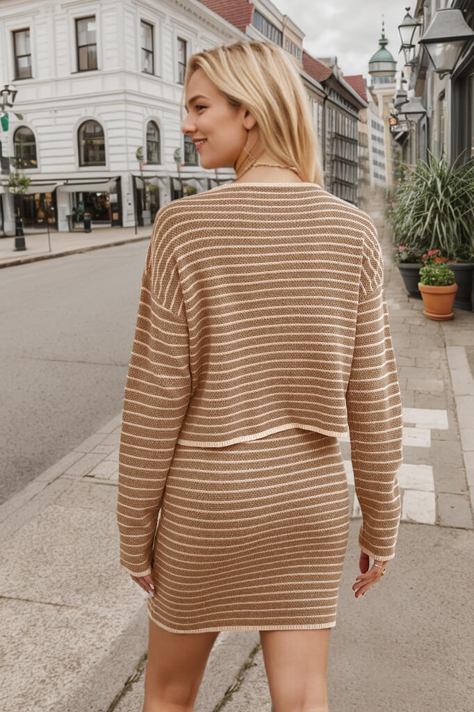 To New Heights Striped Knit Matching Sets - Image 6